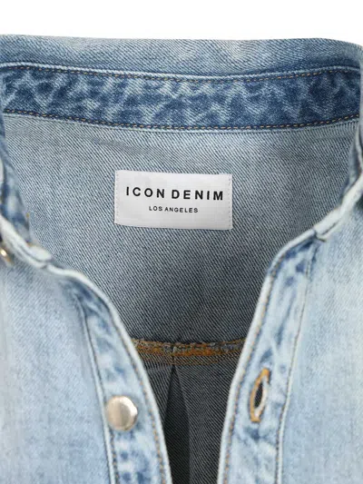 Icon Denim Oversized Denim Jacket In Blue
