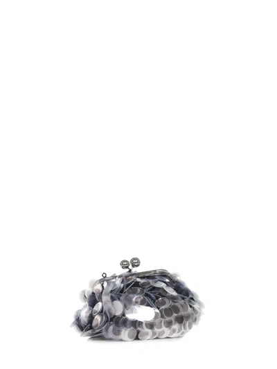 Weekend Max Mara Sequin Shoulder Bag In Gray