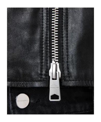 Allsaints Leather Lowden Leather Jacket In Black