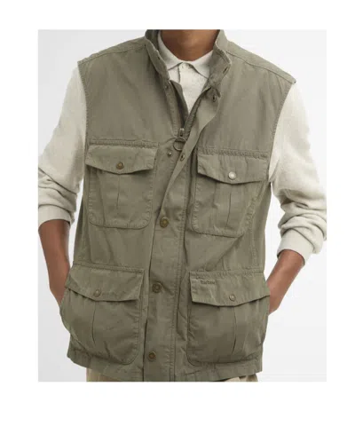 Barbour Multi-pocket Gilet Jacket In Green