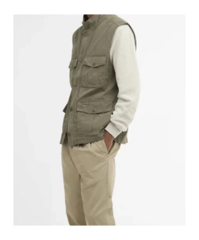 Barbour Multi-pocket Gilet Jacket In Green