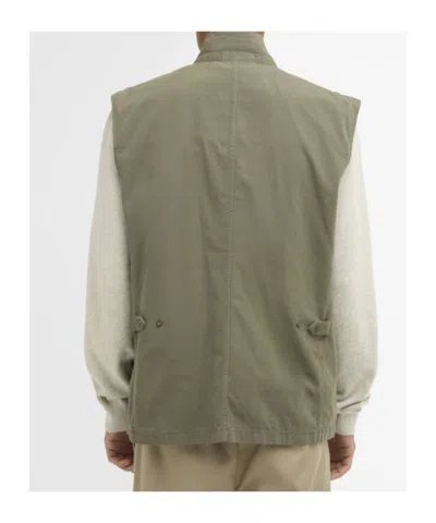 Barbour Multi-pocket Gilet Jacket In Green