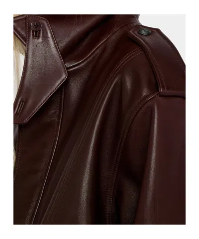 Zadig & Voltaire Womens Burgundy Kimo Leather Jacket In Brown