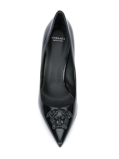 Shop Versace Palazzo Medusa Pumps In Black