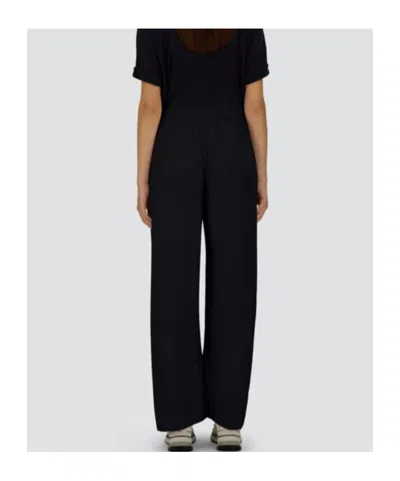 Herno Wide Leg High Waist Satin Trousers For Women In Black