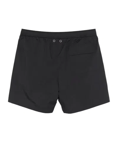 Herno Drawstring Black Polyamide Swim Shorts In Black