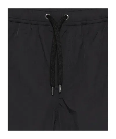 Herno Drawstring Black Polyamide Swim Shorts In Black