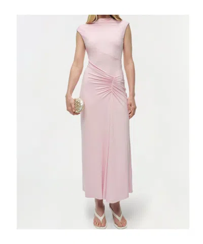 Simkhai Acacia Draped Jersey Dress In Pink