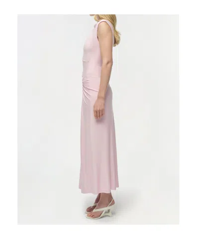 Simkhai Acacia Draped Jersey Dress In Pink