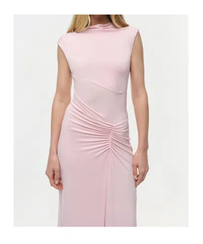 Simkhai Acacia Draped Jersey Dress In Pink