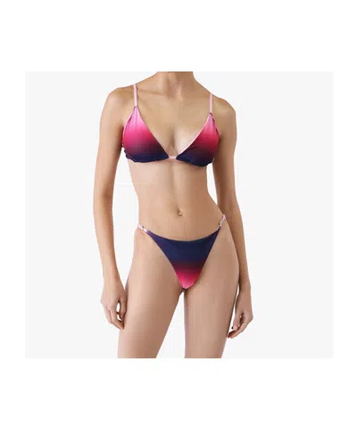 Casablanca Gradient-effect Bikini Top In Red