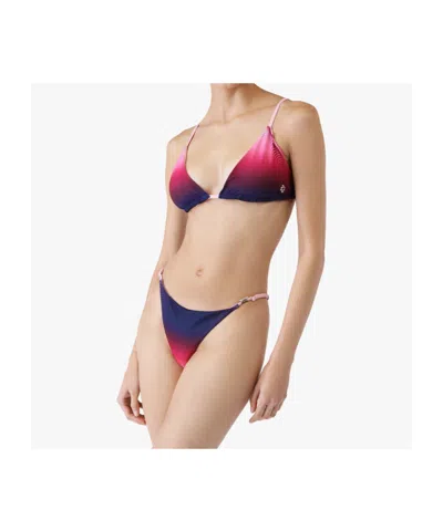 Casablanca Gradient-effect Bikini Top In Red