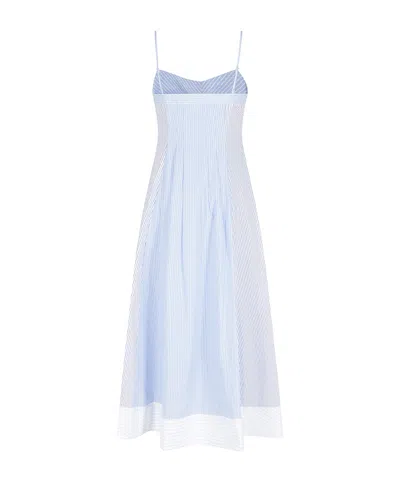 Simkhai Women's Chamberlain Cotton Midi Dress In Periwinkle Multi Stripe In Blue