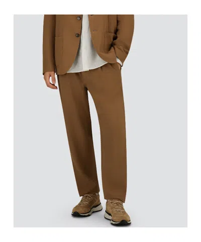 Herno Pleated Drawstring Pants In Brown