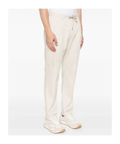 Herno Drawstring Cargo-pocket Trousers In White