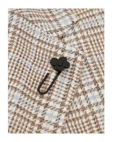 Lardini Checked-pattern Blazer In Black