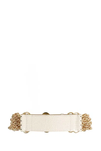 Chloé Camera Croc-effect Chain Belt In Pattern