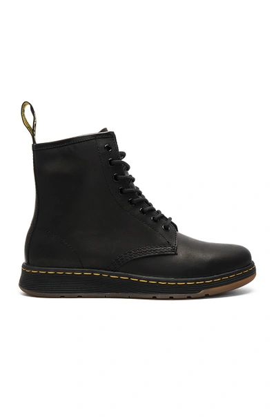Dr. Martens' Newton 8 Eye Leather Boots In Noir