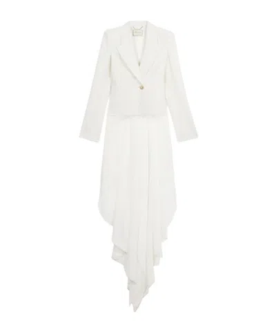 Blumarine Single-breasted Asymmetric-hem Blazer In White