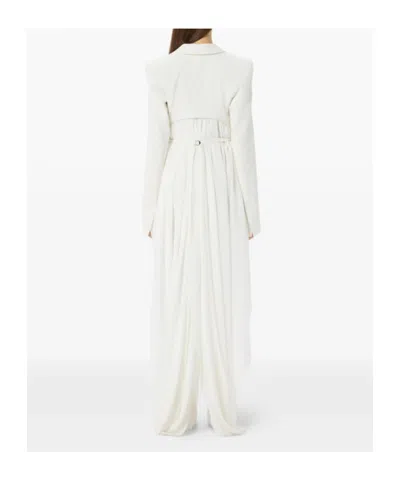 Blumarine Single-breasted Asymmetric-hem Blazer In White