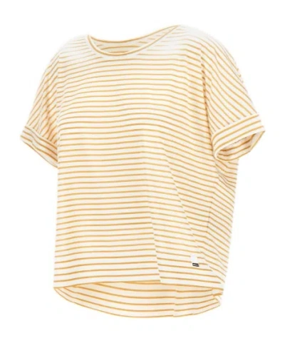 Herno Striped Lyocell Blend T-shirt In Brown