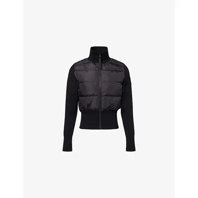Canada Goose Short Quilted Down Jacket Long Sleeves In Black