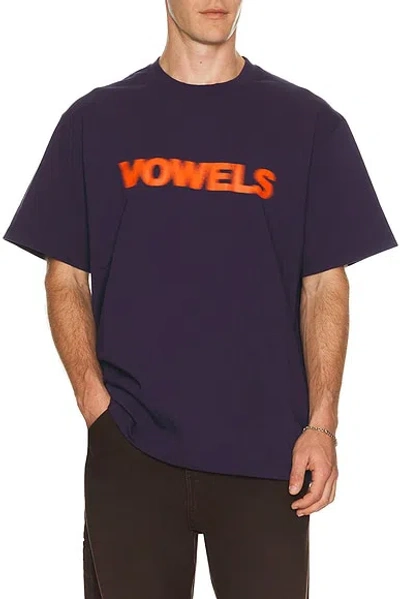 Vowels Blur Tee In Blue