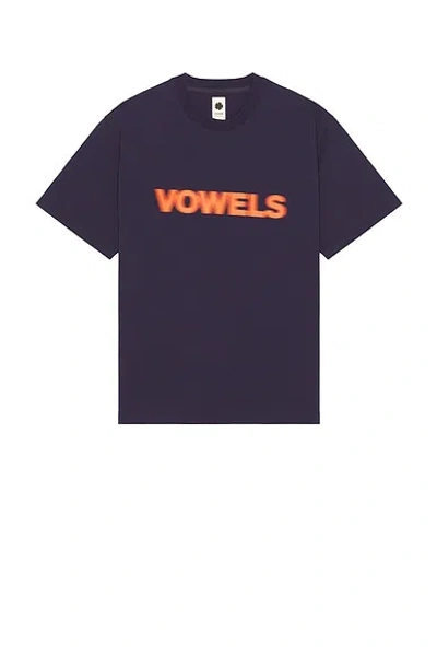 Vowels Blur Tee In Blue