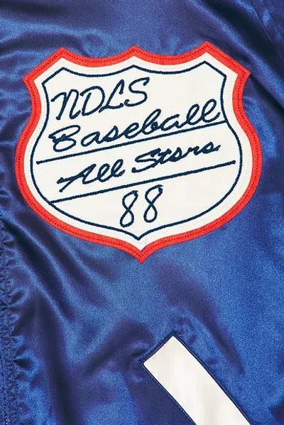 Needles Stadium Jacket Poly Sateen In Blue