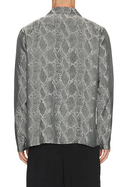 Needles Cowboy One Up Shirt Python Jacquard In Gray