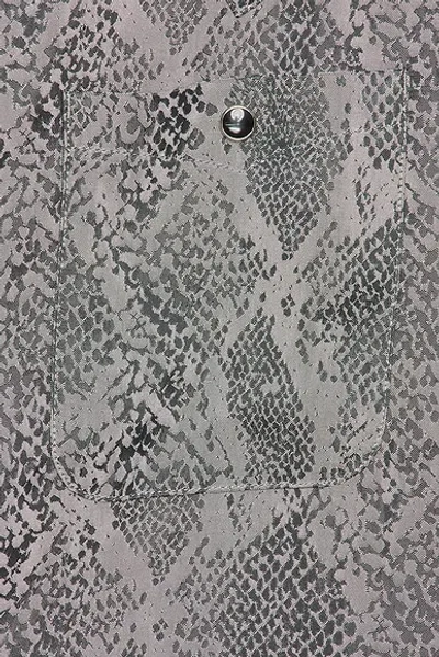 Needles Cowboy One Up Shirt Python Jacquard In Gray