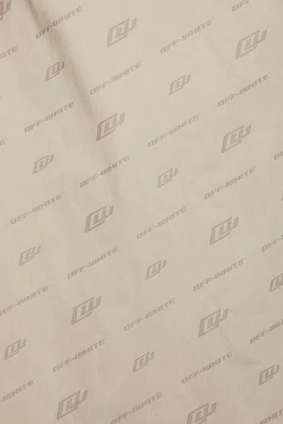 Off-white Monogram-print Short-sleeved Shirt In Brown