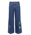 STELLA MCCARTNEY NASHVILLE EMBELLISHED DENIM CULOTTES,P00240263-3