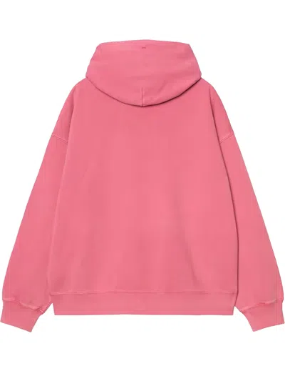 Carhartt Hooded Duster Script Jacket Rosa In Pink