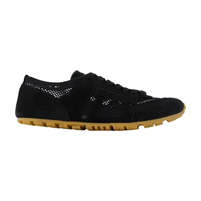 Balmain Racer 45 Suede And Perforated Mesh Sneakers In Multi