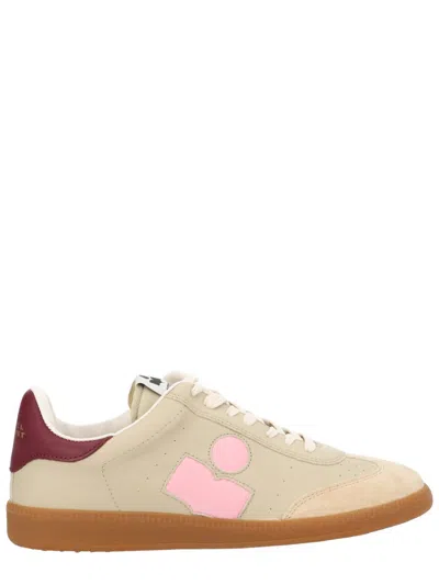 Isabel Marant Beth Leather Sneaker In Neutral