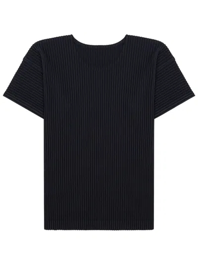 Issey Miyake Basic Pleated T-shirt In Black