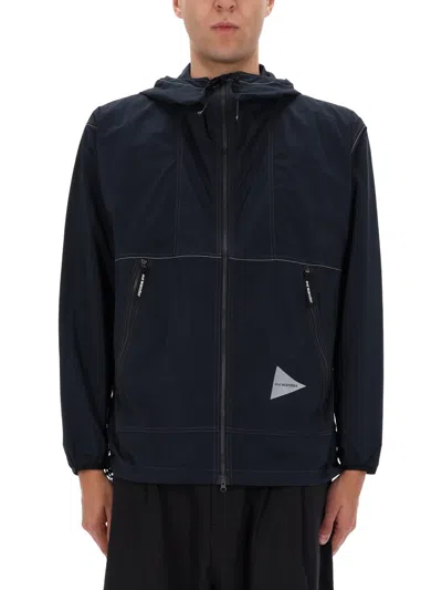 And Wander Performance Nylon Sports Jacket For Men In Blue