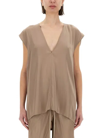 Rick Owens Dylan T-shirt In Brown
