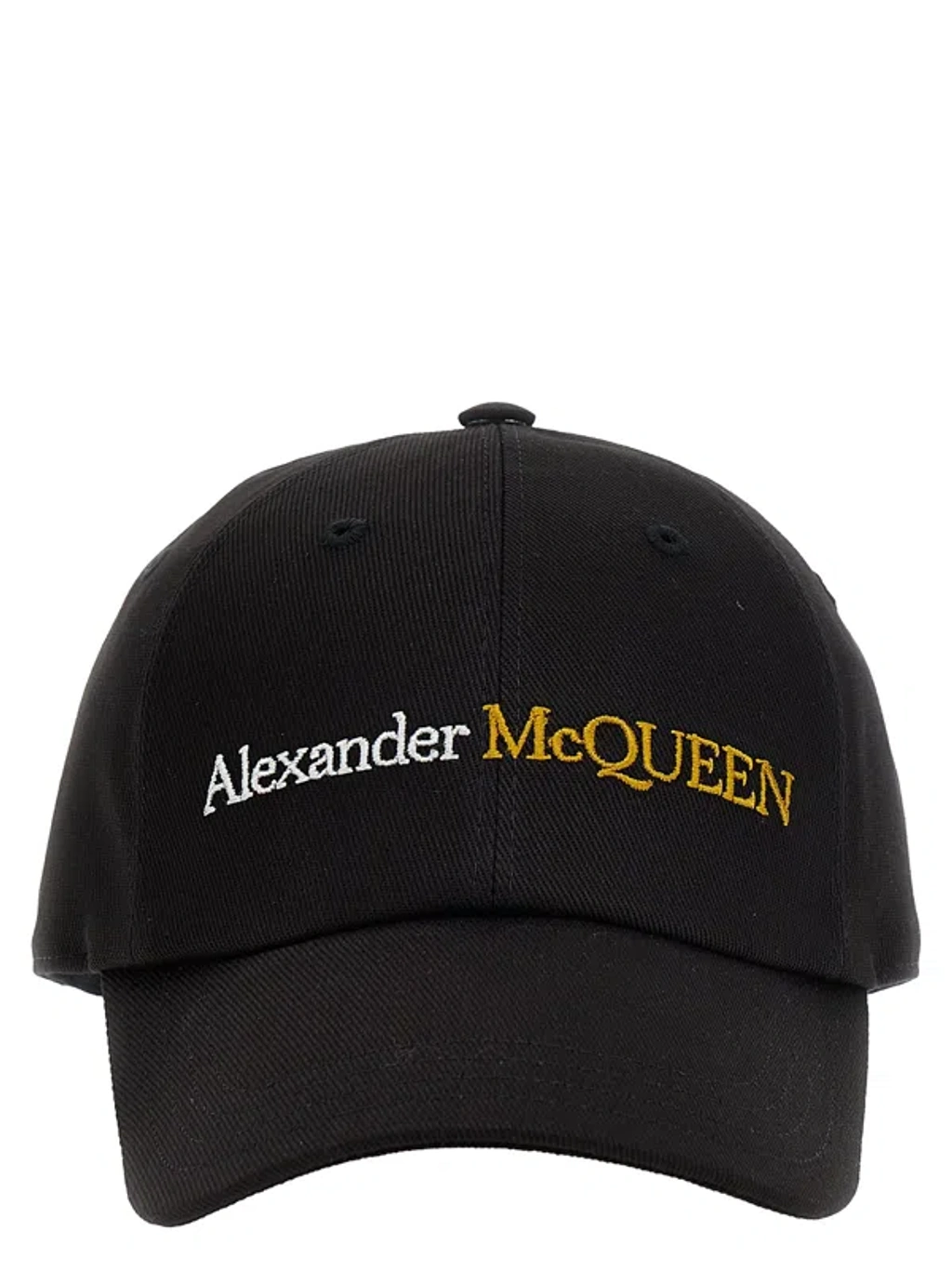 Alexander Mcqueen Logo-embroidered Cotton Baseball Cap In Black