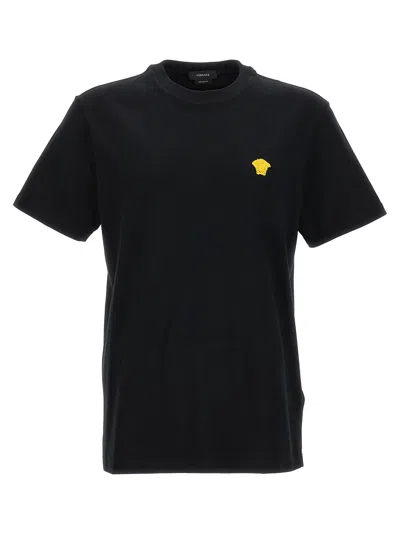 Versace Medusa Minimalist Crew Neck T-shirt In Black