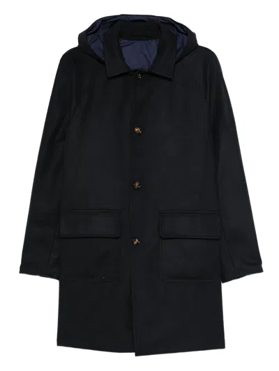 Kired Polyester Viscose Cusna Coat In Blue