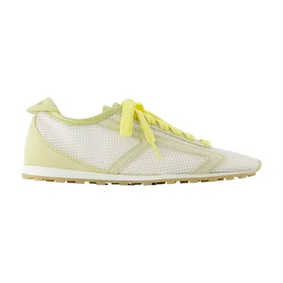 Jacquemus Low Top Sneakers Suede Mesh Rubber Sole In Animal Print