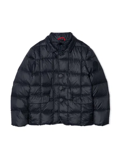 Fay Down Double Front Jacket In Black