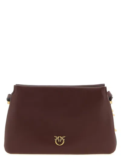 Pinko Triplet Mini Shoulder Bag Adjustable Strap In Blue
