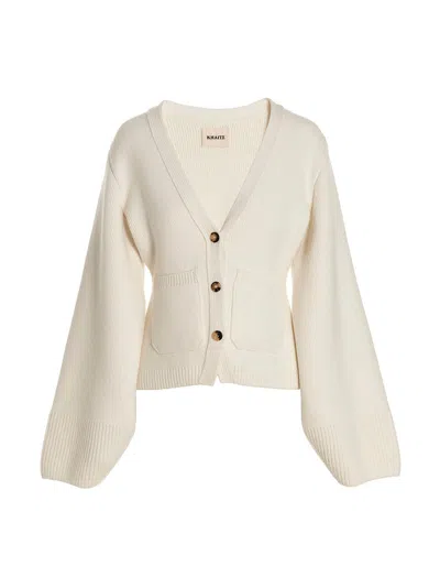 Khaite The Scarlet Cashmere Cardigan In Neutral