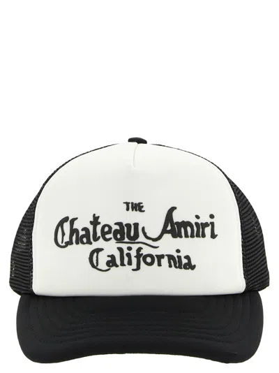Amiri Black And White Cotton Baseball Cap In Red