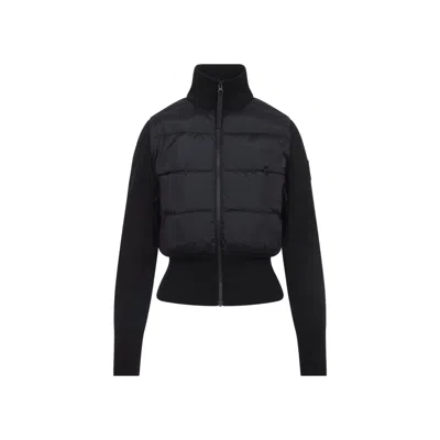 Canada Goose Short Quilted Down Jacket Long Sleeves In Black