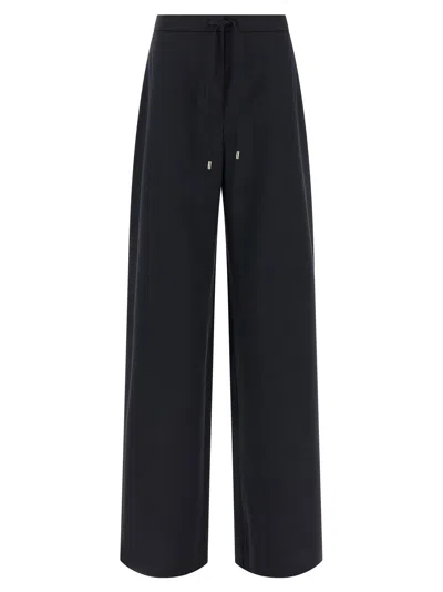Max Mara Corone Drawstring Trousers In Black