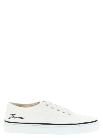 Jacquemus Les Fefe Low Top Sneakers Rubber Sole In White